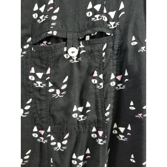 Maeve Cat Print Button Shirt Size 4 - Picture 4 of 7